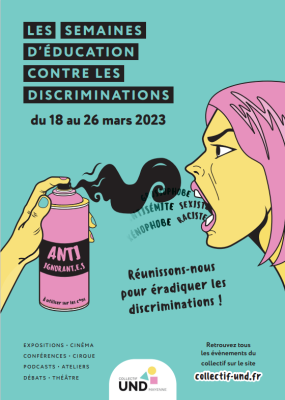Affiche Semaines de lutte contre les discriminations du 18 au 26 mars 2023