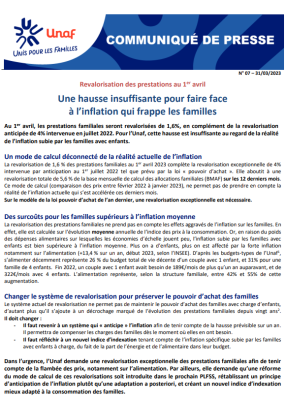 Communiqué de presse Unaf